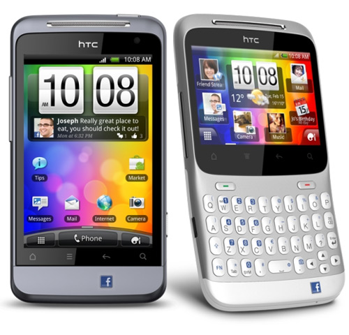 HTC présente 2 smartphones Facebook : le ChaCha et le Salsa