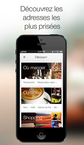 Interface Découvrir
