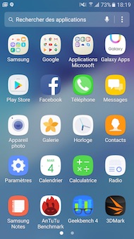 Samsung Galaxy A5 (2017) interface