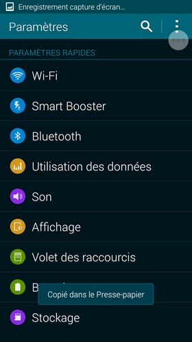 Samsung Galaxy S5 : interface Touchwiz