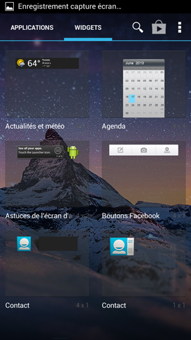 Wiko Cink Peax 2 : widgets