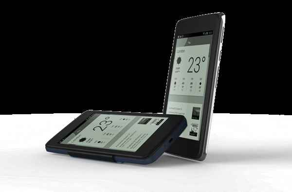 Alcatel One Touch Hero avec sa cover E-ink