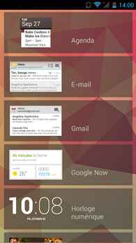 Kazam Tornado2 5.0 : widgets pour l'écran de verrouillage