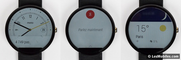 Motorola Moto 360 : interface