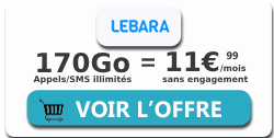 Forfait lebara 170Go