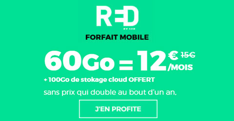 Le forfait RED by SFR 60 Go à 12 euros par mois