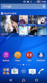 Sony Xperia M4 Aqua interface