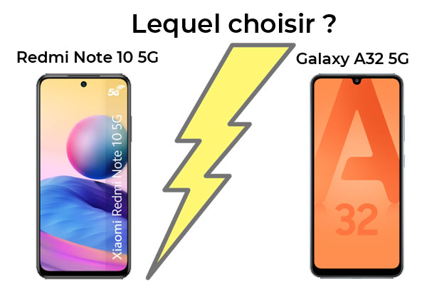 Xiaomi Redmi Note 10 5G contre Samsung Galaxy A32 5G, lequel choisir ?