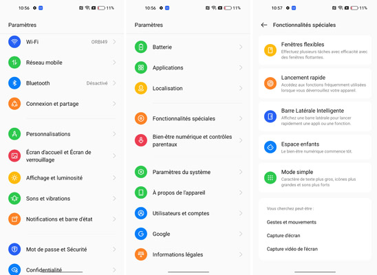 Paramètres généraux Oppo Find X5