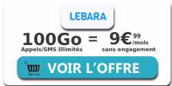 promo forfait mobile 100Go Lebara Mobile