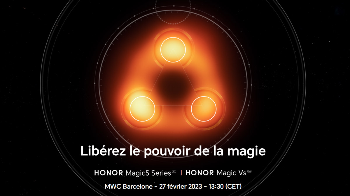 Honor organise une présentation de ses nouveautés Magic Vs et Magic5 Series à Barcelone pour le MWC 2023