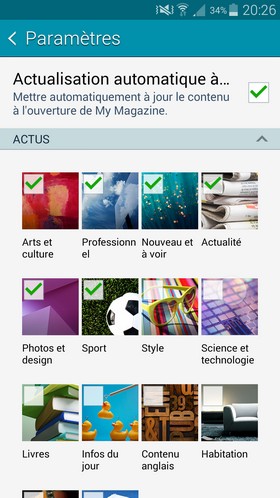 Samsung Galaxy S5 : My Magazine