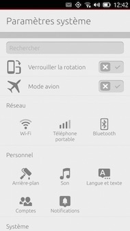 bq Aquaris E4.5 Ubuntu Edition interface