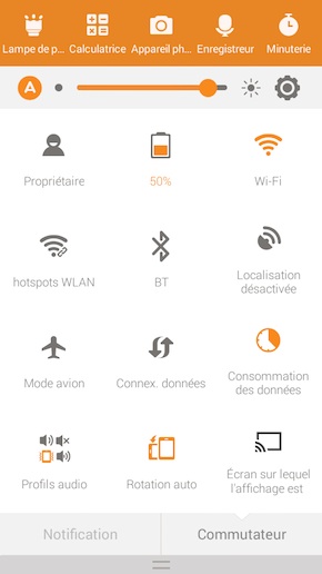 Infinix Race Jet 4G menu