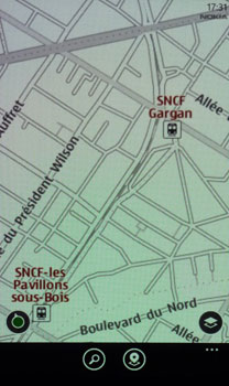 Test Nokia Lumia 710 : Nokia Cartes