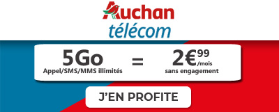 promo 5Go Auchan Telecom