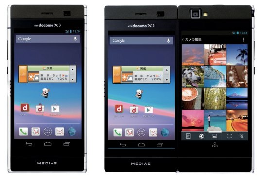 NEC Medias W : un smartphone à deux écrans dévoilé par NTT DoCoMo