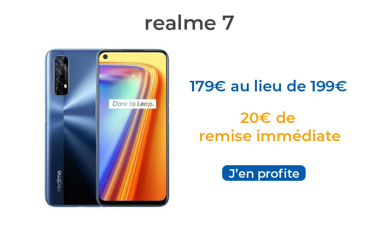 Le smartphone realme 7 est maintenant disponible en boutique et en ligne