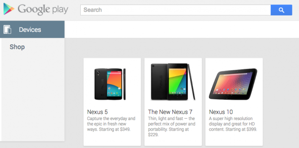 Google Nexus 5 : il fait une brève apparition sur le Google Play, avec un prix !