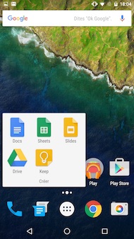 Huawei Nexus 6P interface