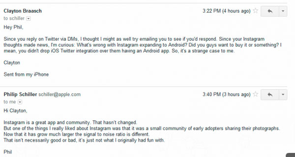 Apple vice-président critique sévèrement stratégie Android Instagram