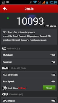 Haier Phone W757 antutu