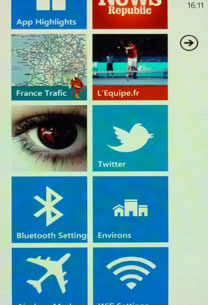 Nokia Lumia 710 : homescreen
