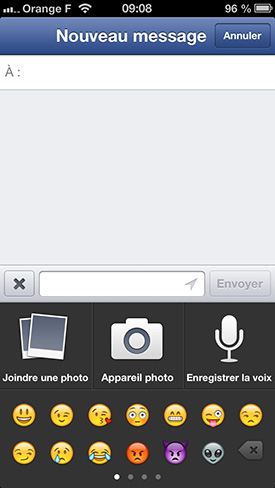 Capture d'écrans de la mise à jour de Facebook Messenger qui amène les messages et les appels vocaux