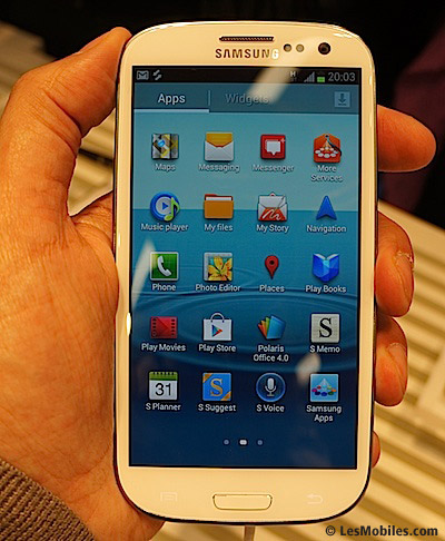 prise en main lancement samsung galaxy s3 s III londres