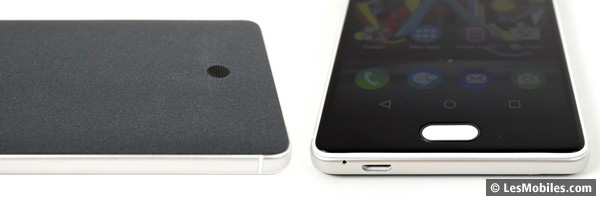 Wiko Ufeel : haut-parleur, microUSB et lecteur d'empreintes