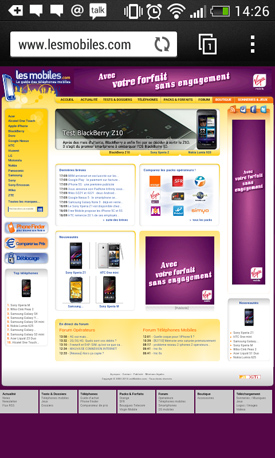 HTC Desire 500 : navigateur