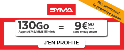 Forfait Syma 130 Go à 9.90?