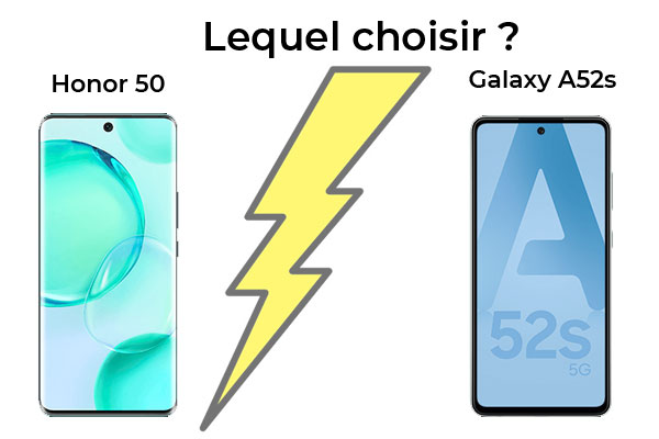 Honor 50 vs Samsung Galaxy A52s 5G, lequel est le meilleur ?