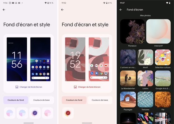 Fond d'écran et style Google PIxel 6 Pro
