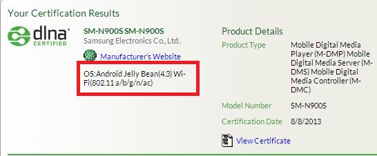 Samsung Galaxy Note 3 : Android 4.3 Jelly Bean confirmé