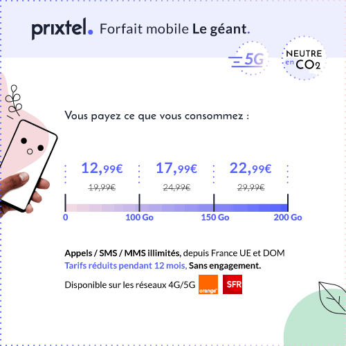 Forfait Prixtel Le Géant à partir de 12.99?