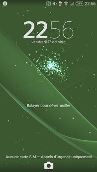 Sony Xperia Z3 : écran de verrouillage