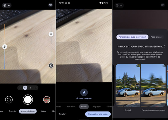 Interface photo du Google PIxel 6 Pro