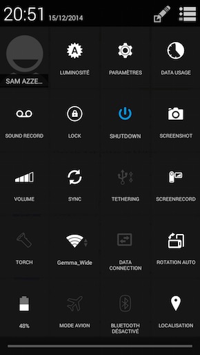bq Aquaris E5 4G interface