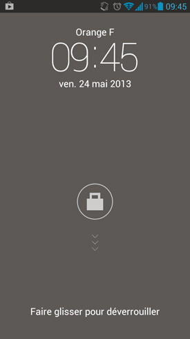 Huawei Ascend P2 : lockscreen