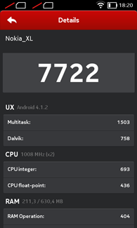 Nokia XL : AnTuTu