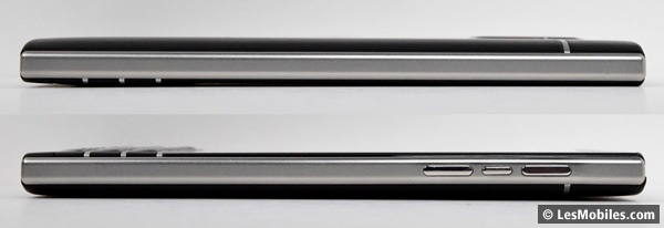 BlackBerry Passport : gauche / droite