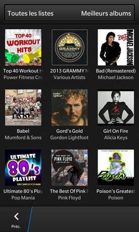 BlackBerry Z10 : applications