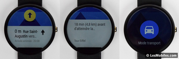 Motorola Moto 360 : navigation