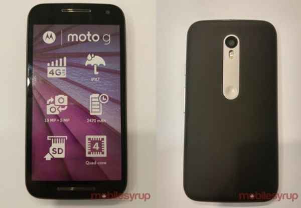 Motorola Moto G (3e Gen.) : les principales caractéristiques à nouveau confirmées