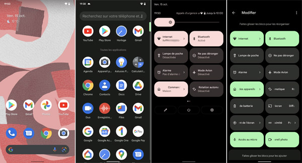 Interface du Google Pixel 6 Pro