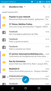 Blackberry Priv : Hub