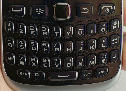 Test BlackBerry Curve 9320 : clavier azerty