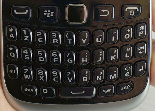 Test BlackBerry Curve 9320 : clavier azerty