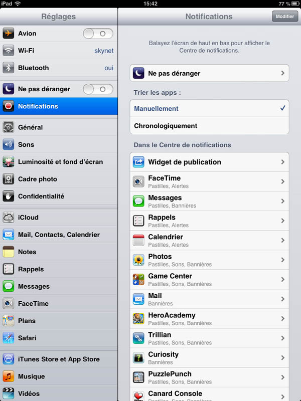 Apple iPad Mini : settings 5
